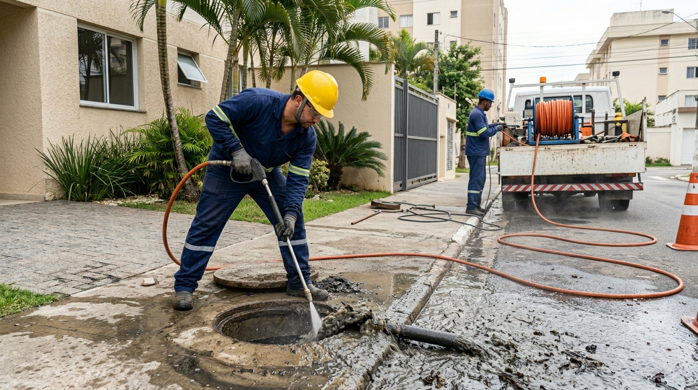 Hidrojateamento com jato de alta pressão em Serra-ES