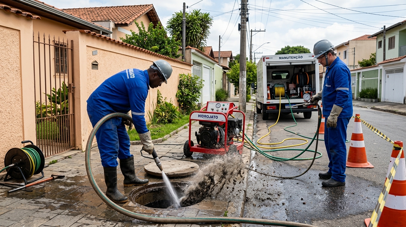 Hidrojateamento residencial em Serra-ES